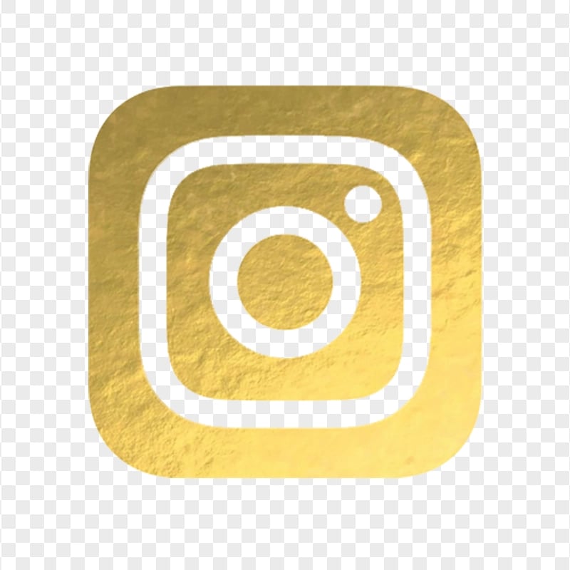 Gold Instagram Social Media Logo Icon