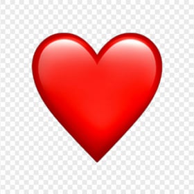 HD Red Emoji Heart Love PNG