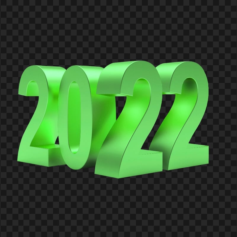 Download HD 3D Green 2022 Logo Text PNG