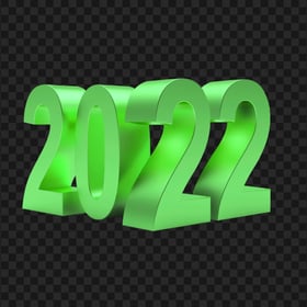 Download HD 3D Green 2022 Logo Text PNG