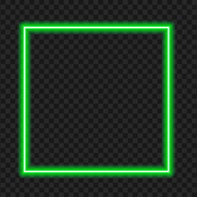 HD Green Neon Border Frame PNG
