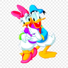 Donald Duck And Daisy Duck In Love PNG