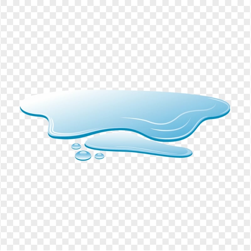 Cartoon Water Spill Puddle Effect PNG Citypng