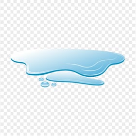 Cartoon Water Spill Puddle Effect PNG