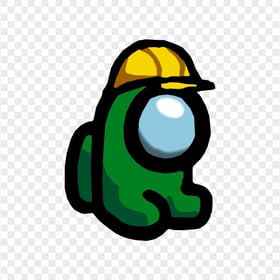 HD Green Among Us Mini Crewmate Hard Construction Hat PNG