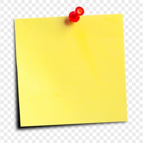 HD Yellow Blank Paper Sticky Note Transparent PNG