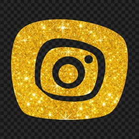 Gold Golden Glitter Instagram Clipart Icon
