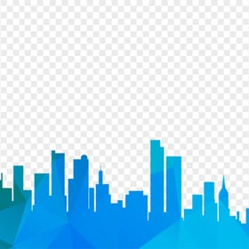 Building City Blue Silhouette HD PNG