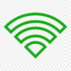 HD Wifi Green Outline Logo Icon Symbol PNG