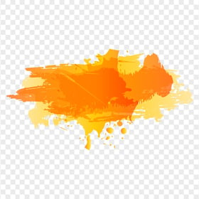 Orange Watercolor Painting Download PNG
