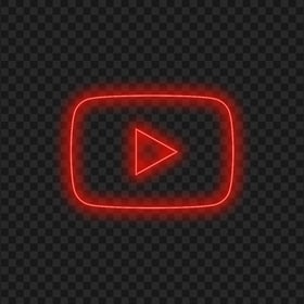 HD Aesthetic Youtube YT Red Neon Logo Symbol Sign Icon PNG