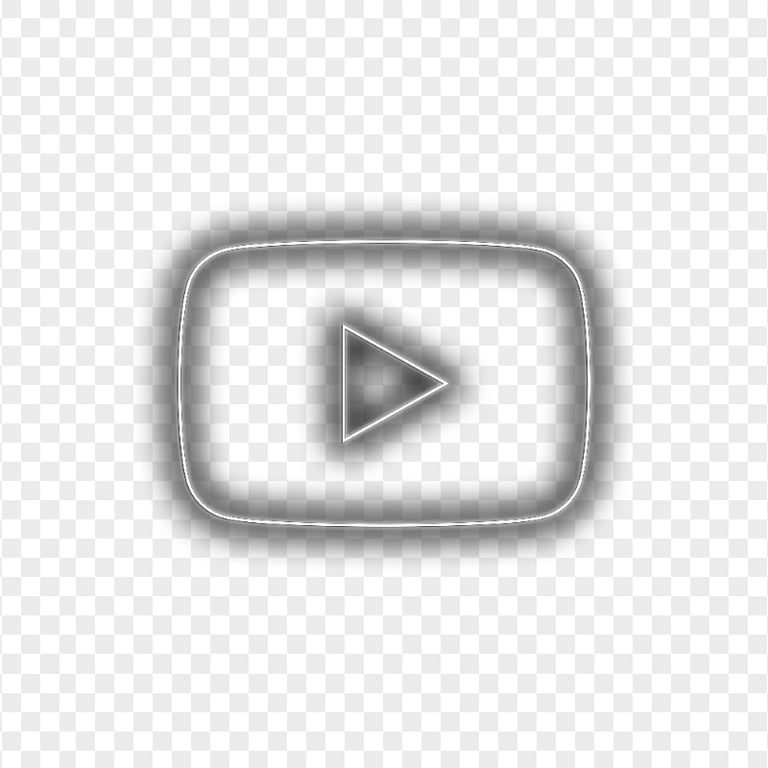 HD Aesthetic Youtube Black & White Neon Symbol Logo Icon PNG Citypng
