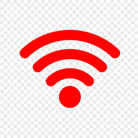 Wireless Wifi Red Logo Icon Transparent Background