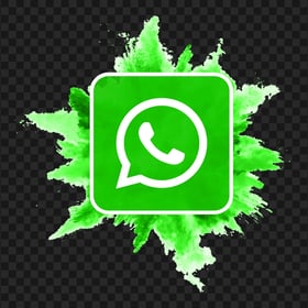 HD Beautiful Watercolor Green Powder Explosion Whatsapp Icon PNG