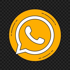 Round Circle Yellow Vector Clipart Whatsapp Icon PNG
