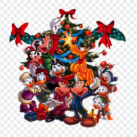 Mickey Mouse Characters Christmas Celebration FREE PNG