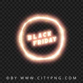 Black Friday Sparkle Circle Logo PNG Image
