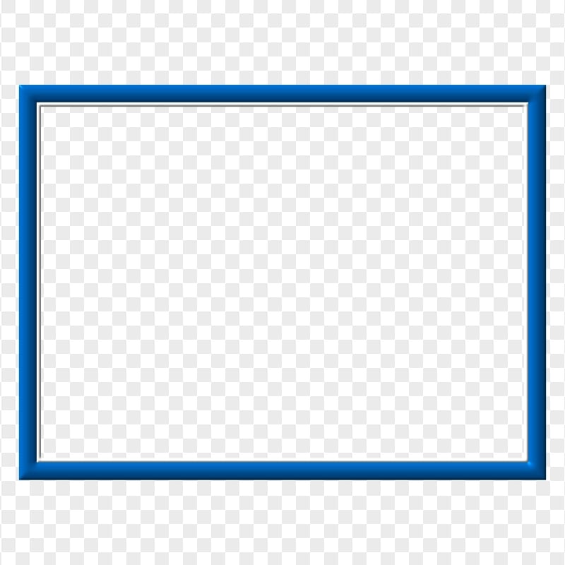 HD Rectangle Blue Wood Frame Transparent PNG