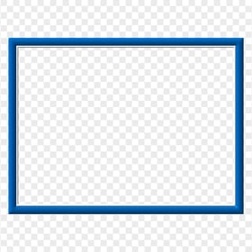 HD Rectangle Blue Wood Frame Transparent PNG