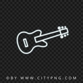 Download HD White Neon Guitar PNG