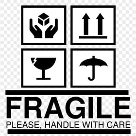 Package Signage Fragile Icons PNG