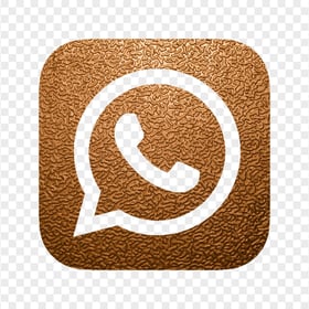 HD Beautiful Brown Whatsapp Wa Square Logo Icon PNG