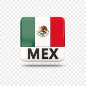 MEX Mexico Square Flag Icon PNG