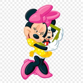 Minnie Mouse Holding Mickey Picture PNG