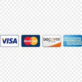 Visa, MasterCard, Discover & American Express Icons