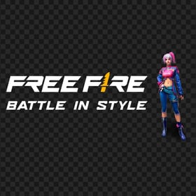 Iris FF Female Character With Free Fire Logo FREE PNG