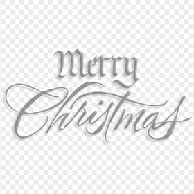 Snowy Merry Christmas Lettering Words HD PNG