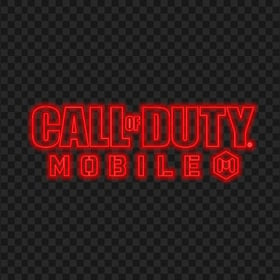 HD Red Neon Call Of Duty Mobile COD Game Logo PNG