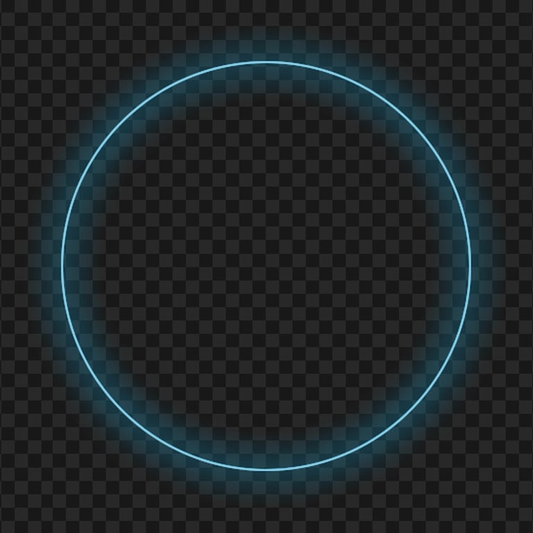 HD Blue Circle Glowing Transparent PNG