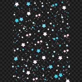 Cute Pink And Blue Clipart Stars Pattern PNG Image