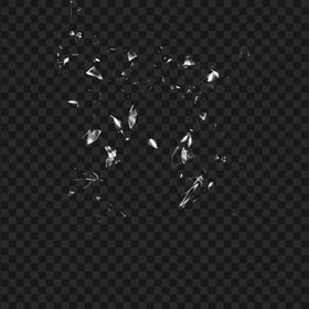 Realistic Broken Shattered Glass Splash Effect PNG