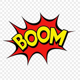 Comics Cartoon Boom Explosion Word PNG