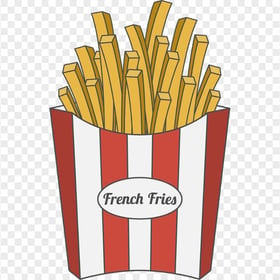 Download Retro Vintage French Fries Cup PNG
