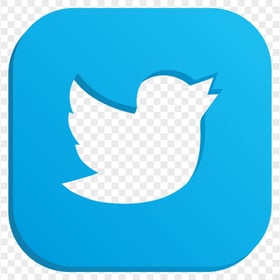 HD Square Twitter 3D App Icon PNG