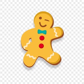 Clipart Vector Cartoon Gingerbread Man PNG