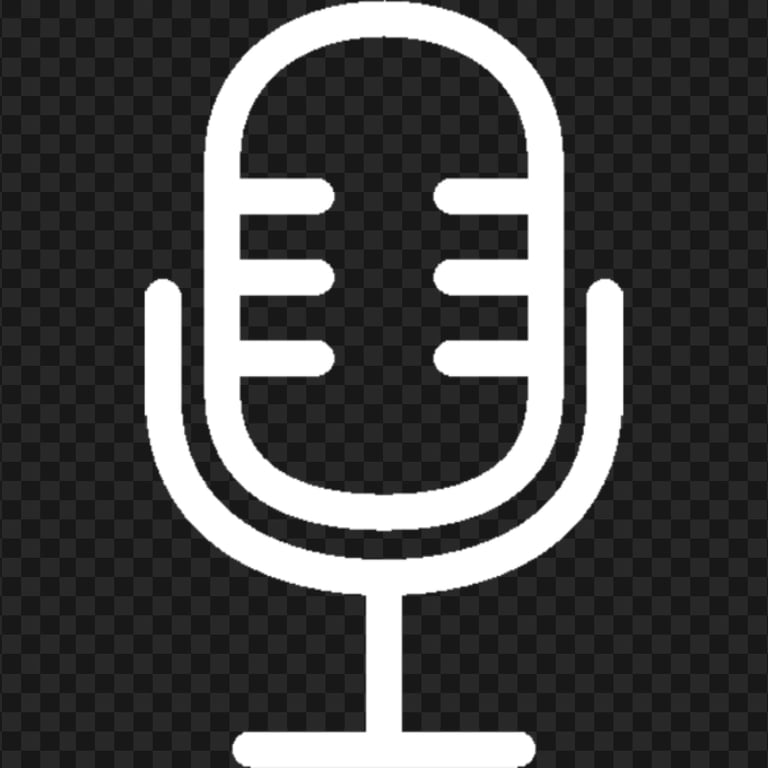 Microphone Studio Voice Mic White Icon FREE PNG