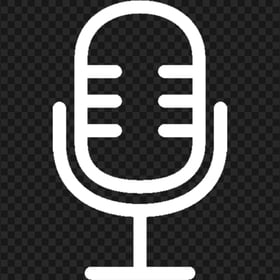 Microphone Studio Voice Mic White Icon FREE PNG