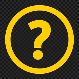 Yellow Circle Round Question Mark Icon PNG