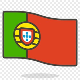 Wave Vector Portugal Flag Icon PNG