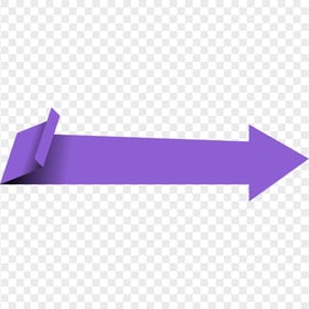 Purple Origami Vector Paper Arrow Going Right