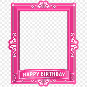 HD Happy Birthday Pink Frame Illustration PNG