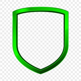 Green Metal Shield Outline Frame Transparent PNG