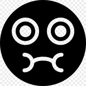 Black Smiley Face Emoji Sick Computer Icon