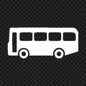 Autobus Autocar Side View White Icon