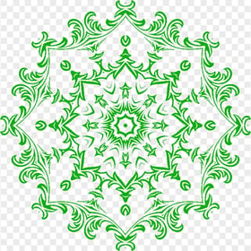 Green Floral Design Motif Transparent Background