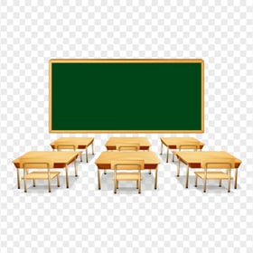 Cartoon Illustration School Classroom Image PNG